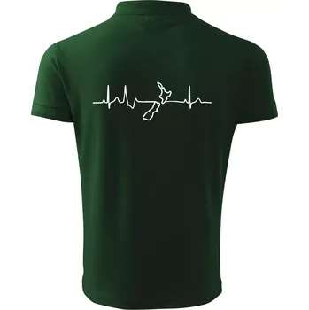 Pánská košile Nový Zéland EKG - Polokošile pánská Pique Polo 203 - 5XL ( Lahvově zelená )