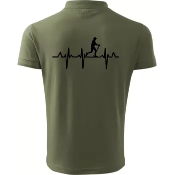 Pánská košile EKG nordic walking muž - Polokošile pánská Pique Polo 203 - M ( Khaki )