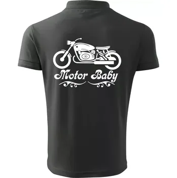 Pánská košile Motor baby - Polokošile pánská Pique Polo 203 - 4XL ( Tmavá břidlice (šedá se zeleným nádechem) )