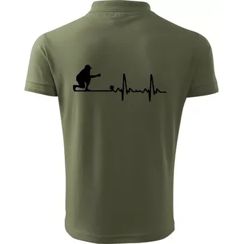 Pánská košile EKG petanque - Polokošile pánská Pique Polo 203 - S ( Khaki )