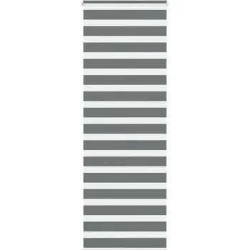 Roleta vidaXL Zebra roleta 85x230 cm šířka látky 80,9 cm polyester [4014804] Barva: Tmavě šedá