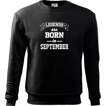 Pánská mikina Legends are born in September - Mikina Essential pánská - 3XL ( Černá )