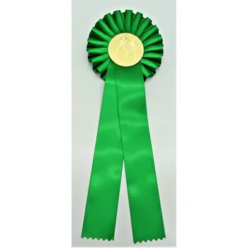 Papoušci kokarda zelená POTISK STUHY NEPROVÁDÍME. U tohoto výrobku nelze požadovat žádný text.