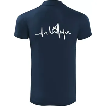 Pánská košile EKG horolezec - Polokošile Victory sportovní (dresovina) - S ( Námořní modrá (velmi tmavá - téměř černá) )