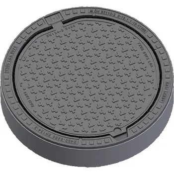 poklop Šachtový poklop Europa 9 D400 bez odvětrání, litino-betonový rám, DN 600, KASI KDB91B