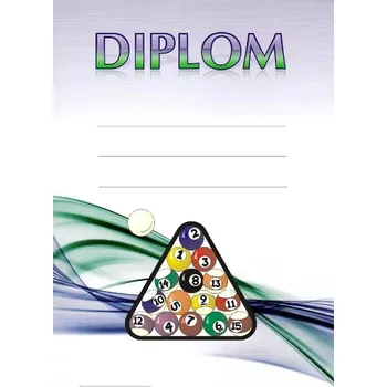 Kulečník diplom A4 č.13 Krátký text napište zde - více informací viz. POPIS v dolní části.