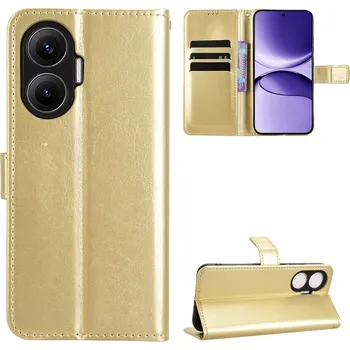 Pouzdro na mobilní telefon Crazy knížkové pouzdro na Xiaomi Poco F7 5G - zlaté