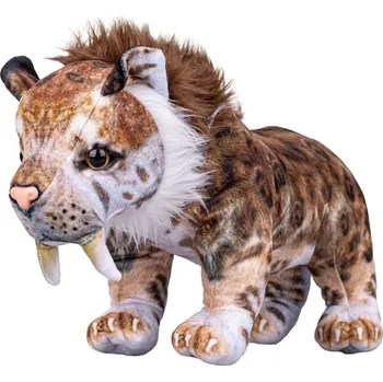 plyšák Tygr šavlozubý plyšový 40cm stojící 0m+