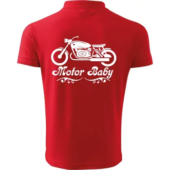 Pánská košile Motor baby - Polokošile pánská Pique Polo 203 - 3XL ( Červená )