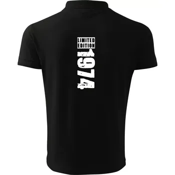 Pánská košile Limited edition 1974 pruh - Polokošile pánská Pique Polo 203 - L ( Černá )