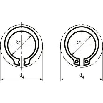 Matice pojistný kroužek na hřídel ocel ZB 32 mm