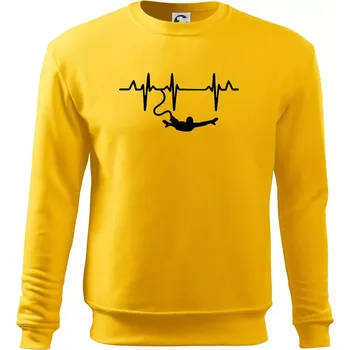 Pánská mikina EKG bungee jumping - Mikina Essential pánská - 2XL ( Žlutá )