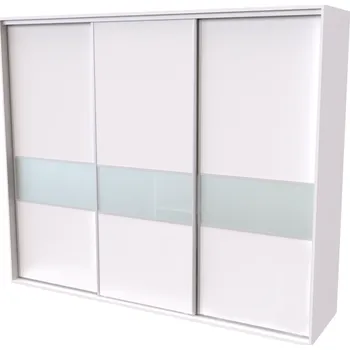 Postel NÁBYTEK MIKULÍK s.r.o. FLEXI 3 - šatní skříň dveře dělené sklem matelux, 240/260/280/300 x 220/240cm Šířka: 300cm, Výška: 240cm, Dekor: olše Šířka: 240cm, Dekor: bílá struktura