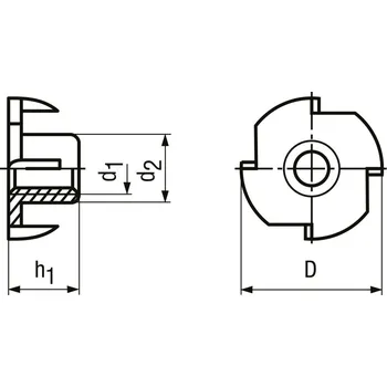 Šroub matice zarážecí ocel 4.8 ZB M6 9 mm