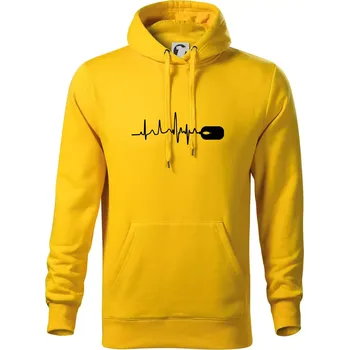 Pánská mikina EKG myš - Mikina pánská Cape s kapucí - 5XL ( Žlutá )