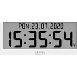 LAVVU Bílé digitální hodiny s češtinou MODIG řízené rádiovým signálem