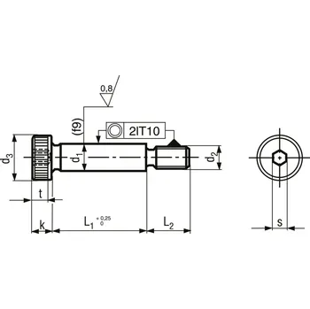 Šroub šroub lícovaný válcová ocel 12.9 bezPÚ M16 60 mm