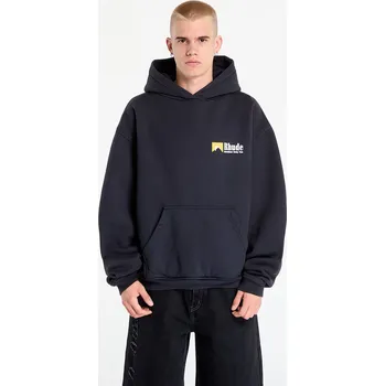 Pánská mikina Mikina Rhude International Racing Logo Hoodie Vintage Black XL