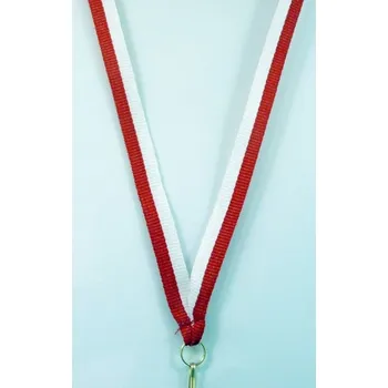 Stuha CHINA Stuha bílo-červená - ÚZKÁ