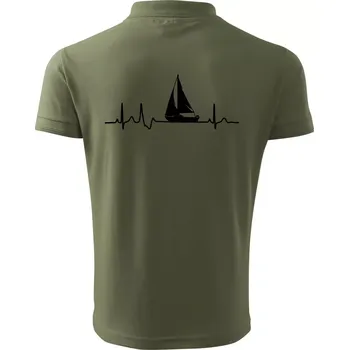 Pánská košile EKG plachetnice - Polokošile pánská Pique Polo 203 - 3XL ( Khaki )