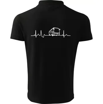 Pánská košile EKG autobus - Polokošile pánská Pique Polo 203 - 5XL ( Černá )