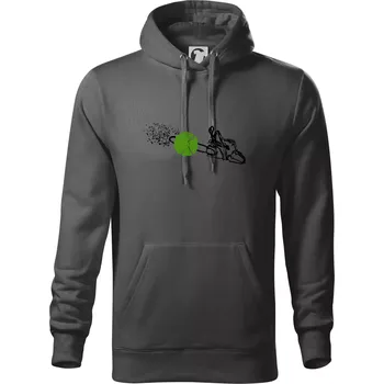 Pánská mikina Motorová pila - Mikina pánská Cape s kapucí - 4XL ( Ocelově šedá )