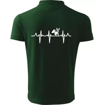 Pánská košile EKG diabolo - Polokošile pánská Pique Polo 203 - 4XL ( Lahvově zelená )