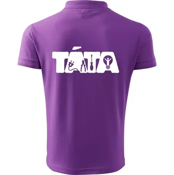 Pánská košile Táta nápis - elektrikář - Polokošile pánská Pique Polo 203 - 4XL ( Fialová )