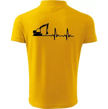 Pánská košile EKG bagr - Polokošile pánská Pique Polo 203 - L ( Žlutá )