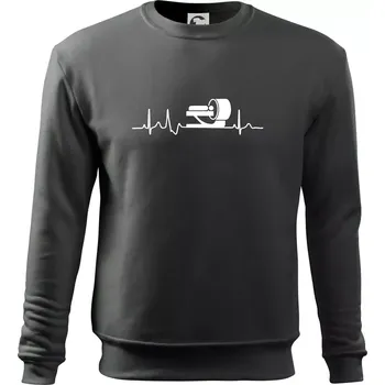 Pánská mikina EKG radiologie - Mikina Essential pánská - 2XL ( Tmavá břidlice (šedá se zeleným nádechem) )