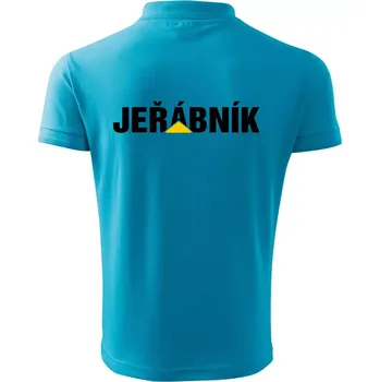 Pánská košile Jeřábník nápis - Polokošile pánská Pique Polo 203 - 4XL ( Světlý tyrkys )
