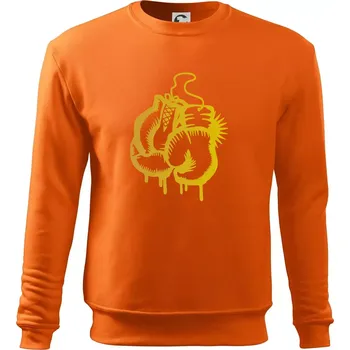 Pánská mikina Box rukavice - zlatý potisk - Mikina Essential pánská - S ( Oranžová )