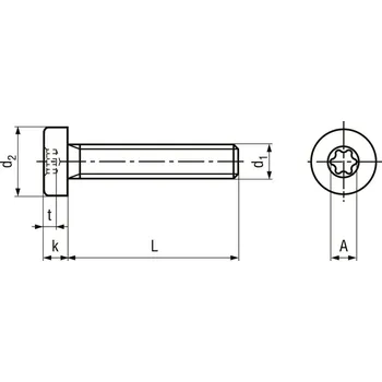 Šroub šroub válcová ocel 8.8 ZB M8 30 mm
