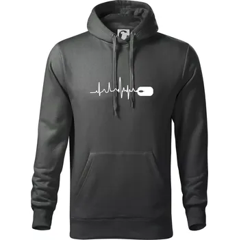 Pánská mikina EKG myš - Mikina pánská Cape s kapucí - 5XL ( Tmavá břidlice (šedá se zeleným nádechem) )