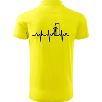 Pánská košile EKG otužování sprcha - Polokošile pánská Pique Polo 203 - 3XL ( Citrónová )