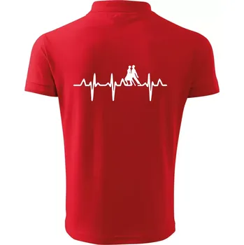 Pánská košile EKG tango - Polokošile pánská Pique Polo 203 - M ( Červená )