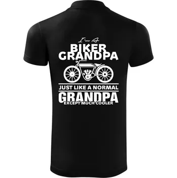 Pánská košile Biker Grandpa - Polokošile Victory sportovní (dresovina) - L ( Černá )