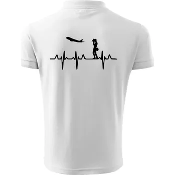 Pánská košile EKG spotter - Polokošile pánská Pique Polo 203 - 3XL ( Bílá )