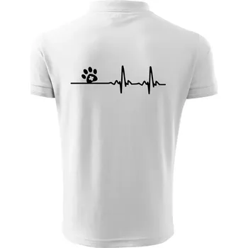 Pánská košile Veterinář EKG - Polokošile pánská Pique Polo 203 - 3XL ( Bílá )