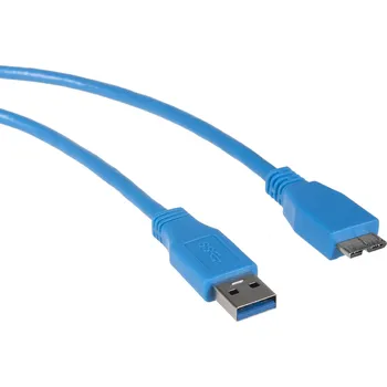Datový kabel Kabel USB 3.0 0,5 m AM-microBM modrý Maclean MCTV-586