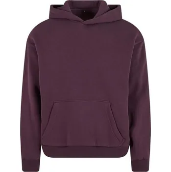 Pánská mikina Build Your Brand Hebká pánská mikina přes hlavu Fluffy - Švestková | XL