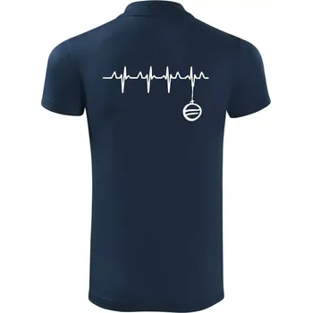 Pánská košile EKG Vánoční ozdoba - Polokošile Victory sportovní (dresovina) - L ( Námořní modrá (velmi tmavá - téměř černá) )