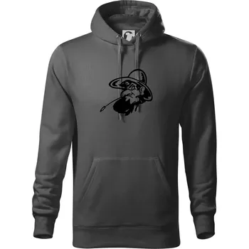 Pánská mikina Zapšklý farmář - Mikina pánská Cape s kapucí - 4XL ( Ocelově šedá )