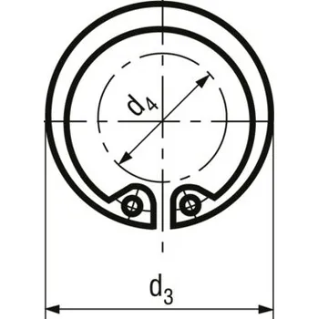 Matice pojistný kroužek do díry nerez A1 120 mm