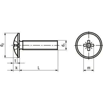 Šroub šroub okrasný ocel 4.8 ZB M6 10 mm