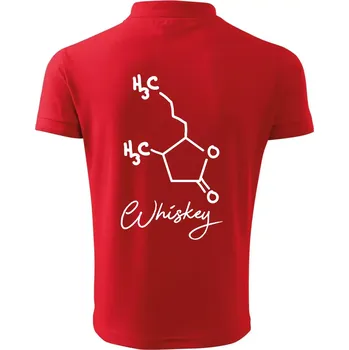 Pánská košile Barová chemie - whiskey - Polokošile pánská Pique Polo 203 - 3XL ( Červená )