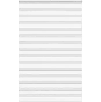 Roleta vidaXL Zebra roleta bílá 145x230 cm šířka látky 140,9 cm polyester