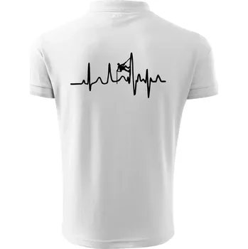 Pánská košile EKG horolezec - Polokošile pánská Pique Polo 203 - L ( Bílá )