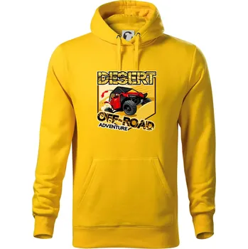 Pánská mikina Desert offroad adventure - Mikina pánská Cape s kapucí - M ( Žlutá )