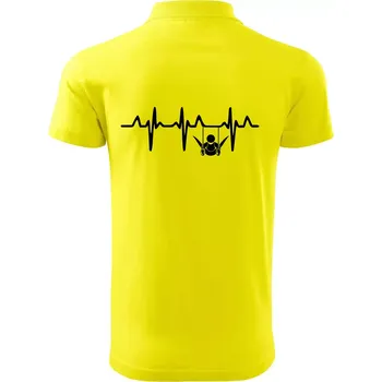 Pánská košile EKG cvičení kruhy - Polokošile pánská Pique Polo 203 - 2XL ( Citrónová )